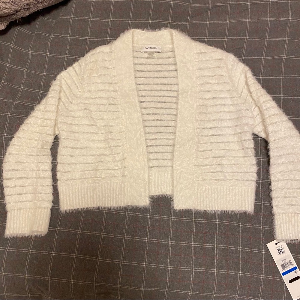 Calvin Klein White Cardigan